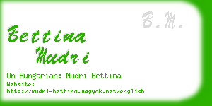 bettina mudri business card